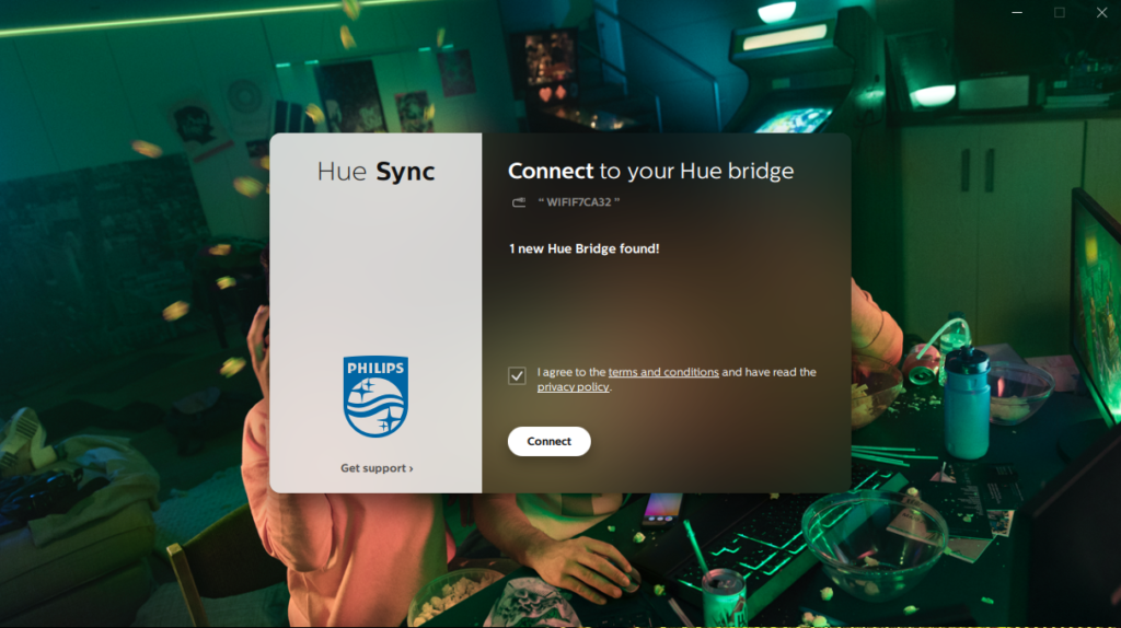 hue sync box not connecting