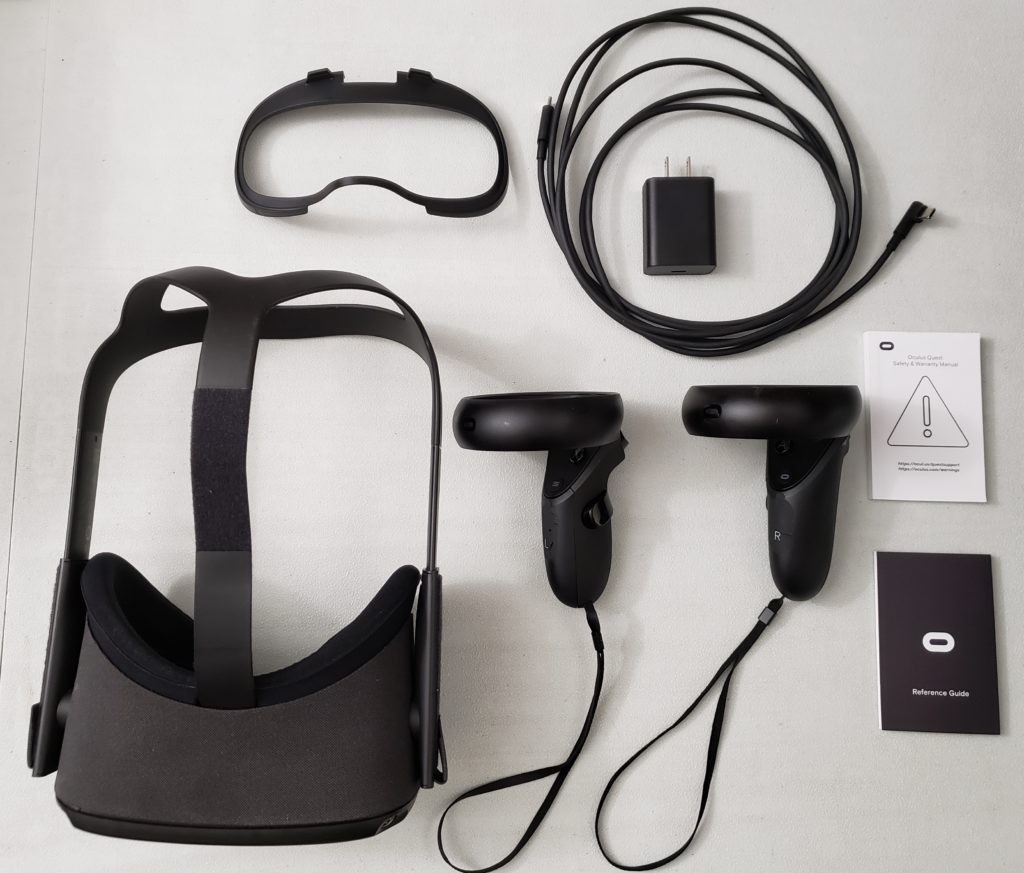 image of oculus quest whats in the box