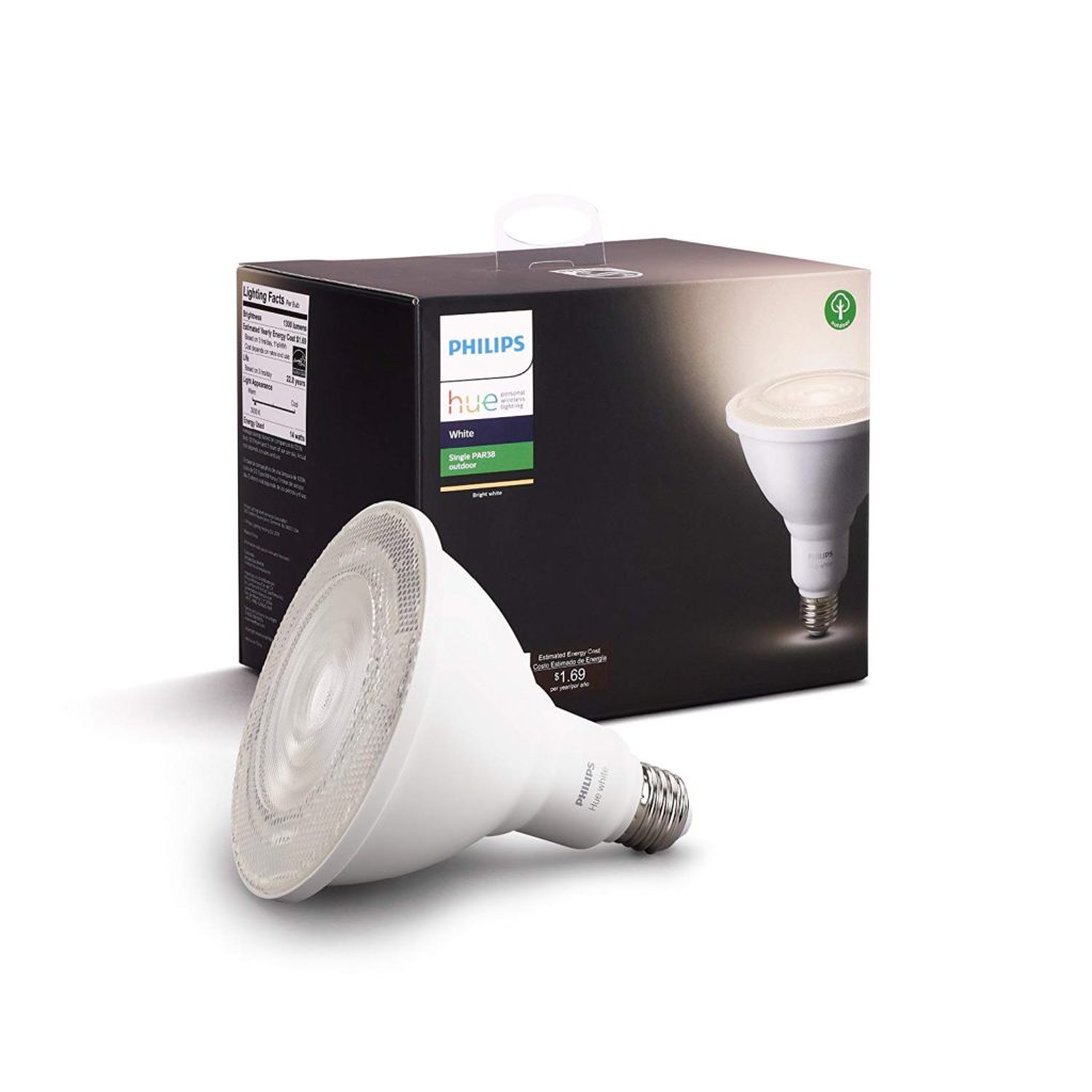 image of philips hue outdoor white par38 floodlight
