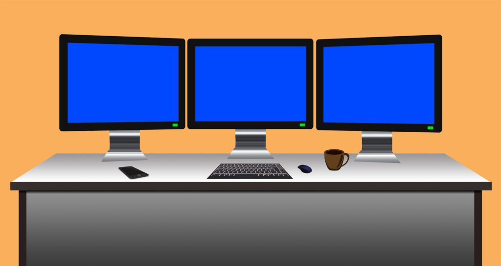 image of multiple monitors