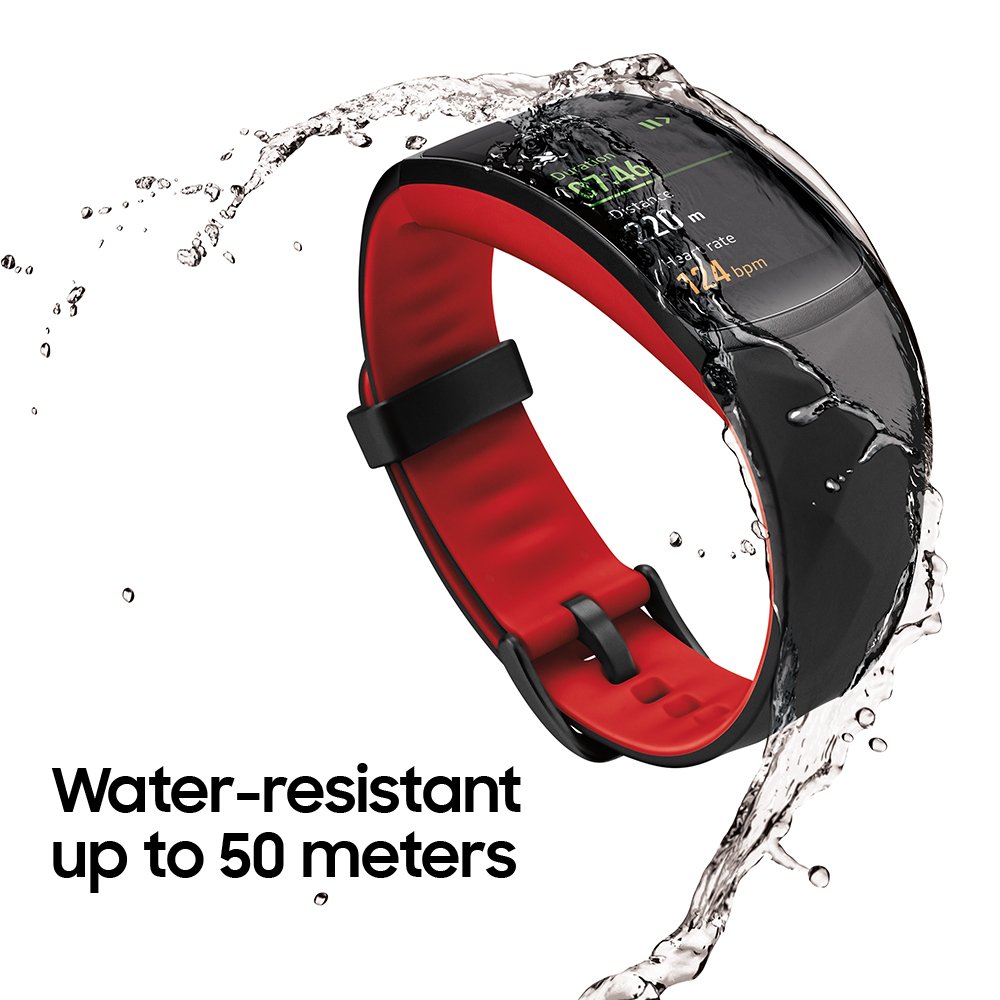 image of samsung gear fit 2 pro water resistant up to 50 meters